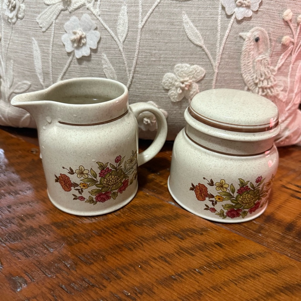 Vintage Royal Daulton Cream and Sugar Set